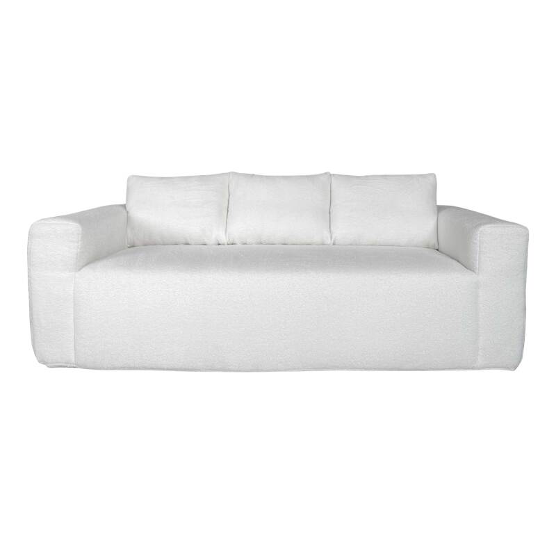 Sofa 3-Sitzer aus Frotteestoff mit Kissen
