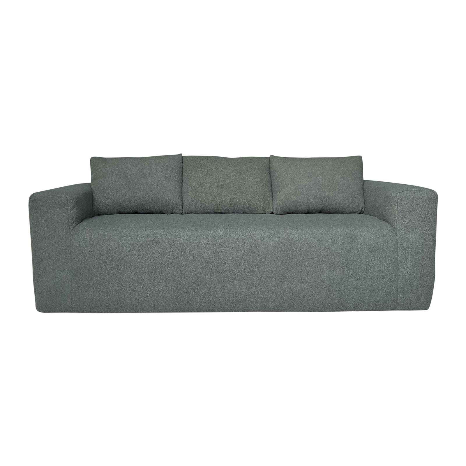 Sofa 3-Sitzer aus Frotteestoff mit Kissen