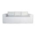 Sofa 3-Sitzer aus geripptem Stoff mit Kissen