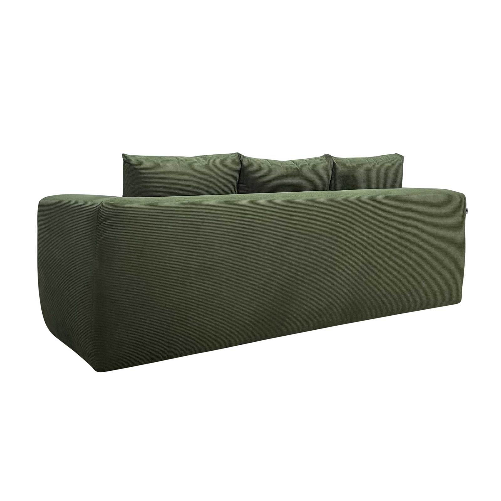 Sofa 3-Sitzer aus geripptem Stoff mit Kissen