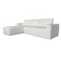 Ecksofa 4-Sitzer aus Frottee stoff mit Chaiselongue rechts und Kissen
