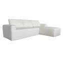Ecksofa 4-Sitzer aus Frottee stoff mit Chaiselongue links und Kissen