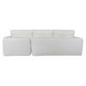 Ecksofa 4-Sitzer aus Frottee stoff mit Chaiselongue links und Kissen