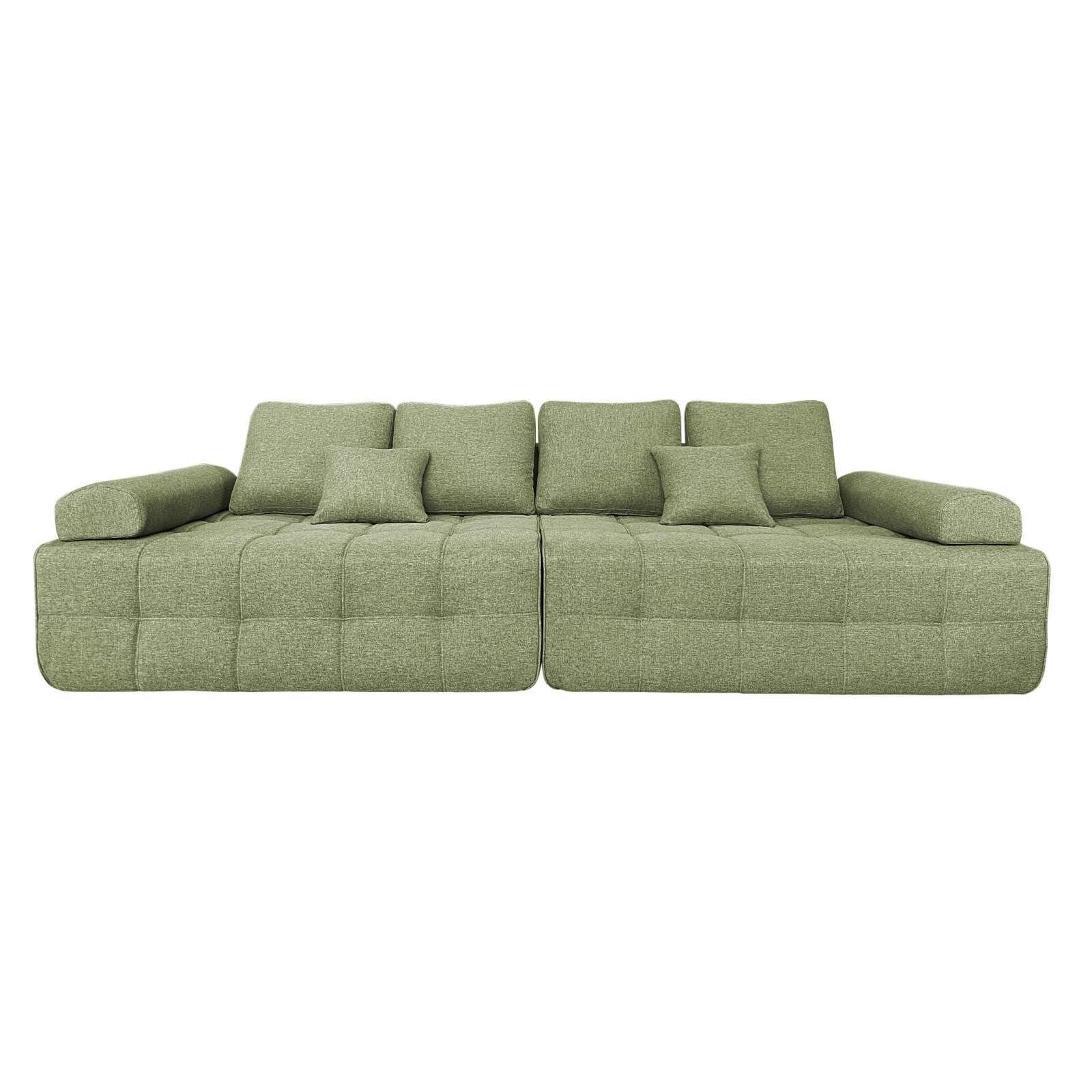 Sofa 4-Sitzer aus Stoff mit Kissen