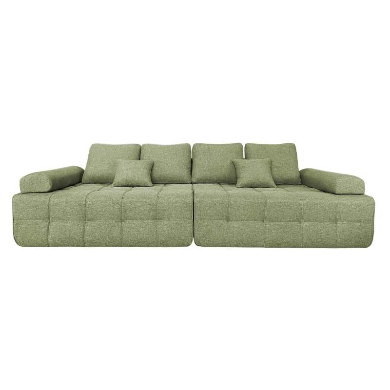 Sofa 4-Sitzer aus Stoff mit Kissen