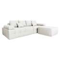 Sofa 4-Sitzer-aus Stoff mit Hocker und Kissen