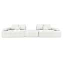 Sofa 4-Sitzer-aus Stoff mit Hocker und Kissen
