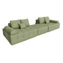 Sofa 4-Sitzer-aus Stoff mit Hocker und Kissen