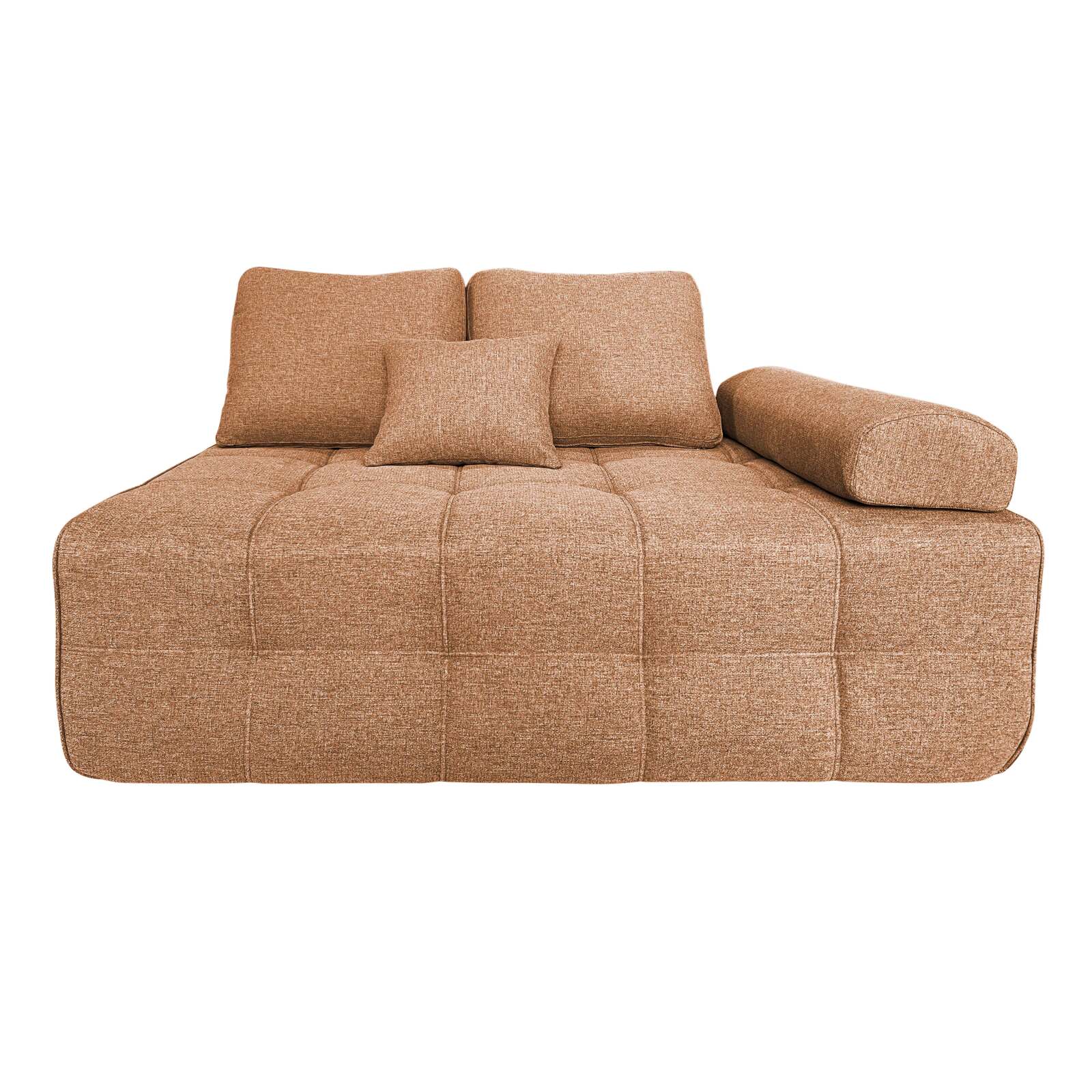 Sofa 4-Sitzer-aus Stoff mit Hocker und Kissen