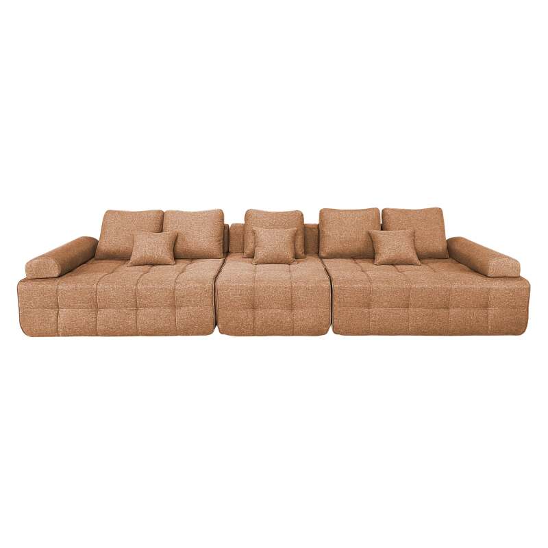 Sofa 5-Sitzer aus Stoff mit Kissen