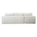 Ecksofa 4-Sitzer aus geripptem stoff mit Chaiselongue links und Kissen
