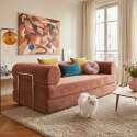 Schlafsofa 2-Sitzer-aus Stoff mit Kissen