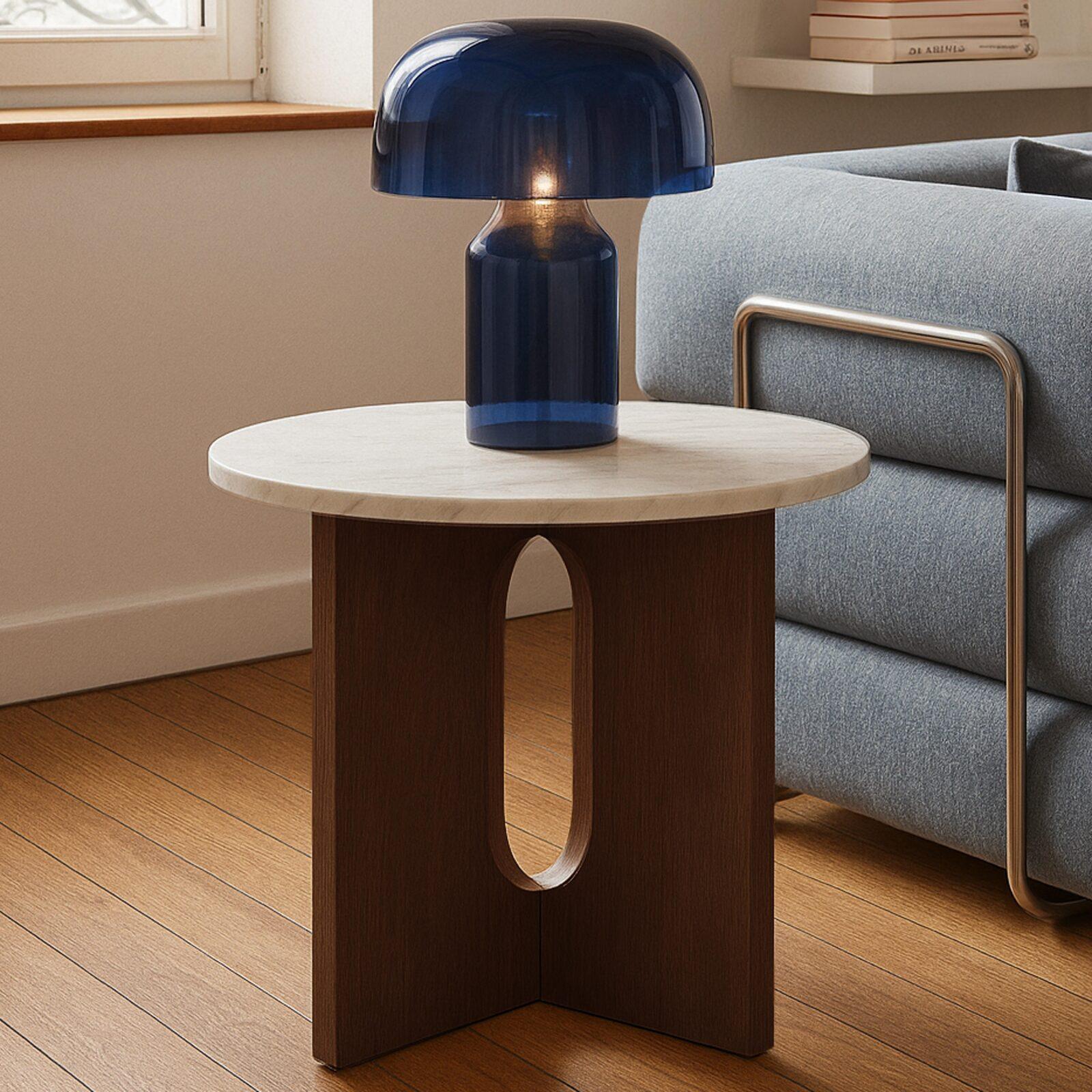 Couchtisch Runder in Marmoroptik Ø50 x 40 cm