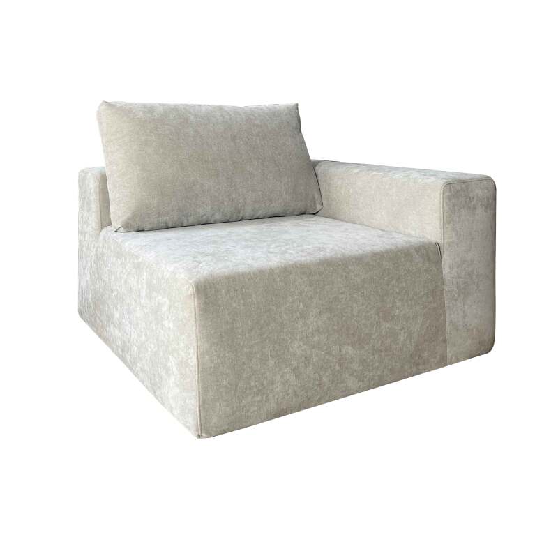 Linkes Modul 1-Sitzer- für Sofa aus Stoff mit Kissen
