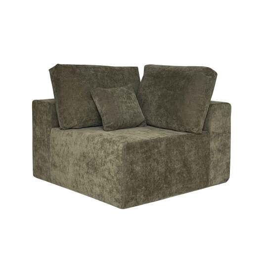 Rechts Modul 1-Sitzer- für Sofa aus Stoff mit Kissen