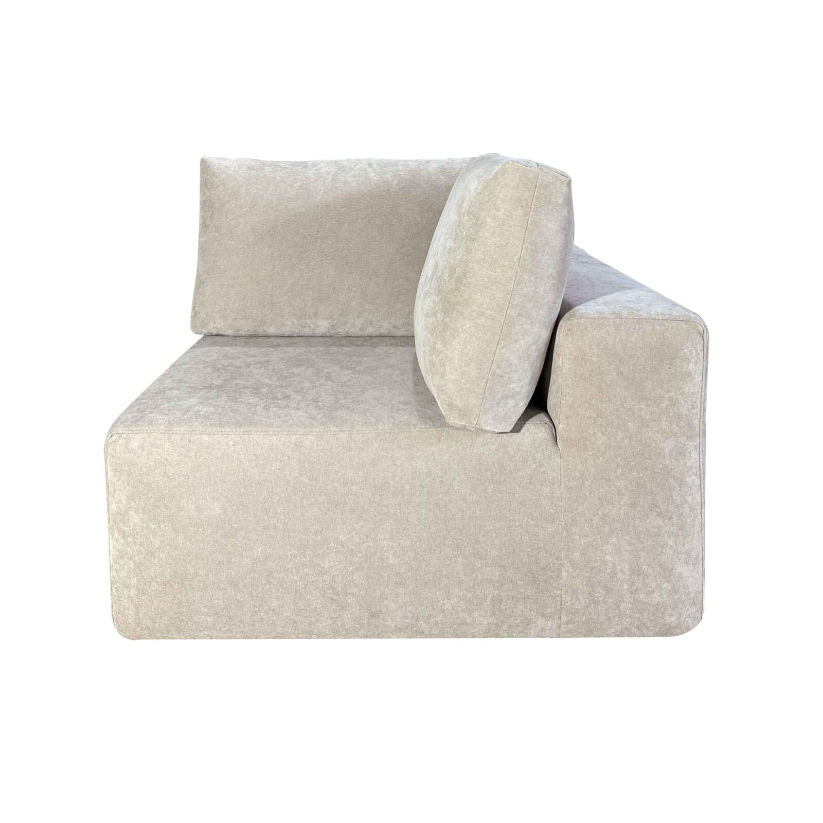 Rechts Modul 1-Sitzer- für Sofa aus Stoff mit Kissen
