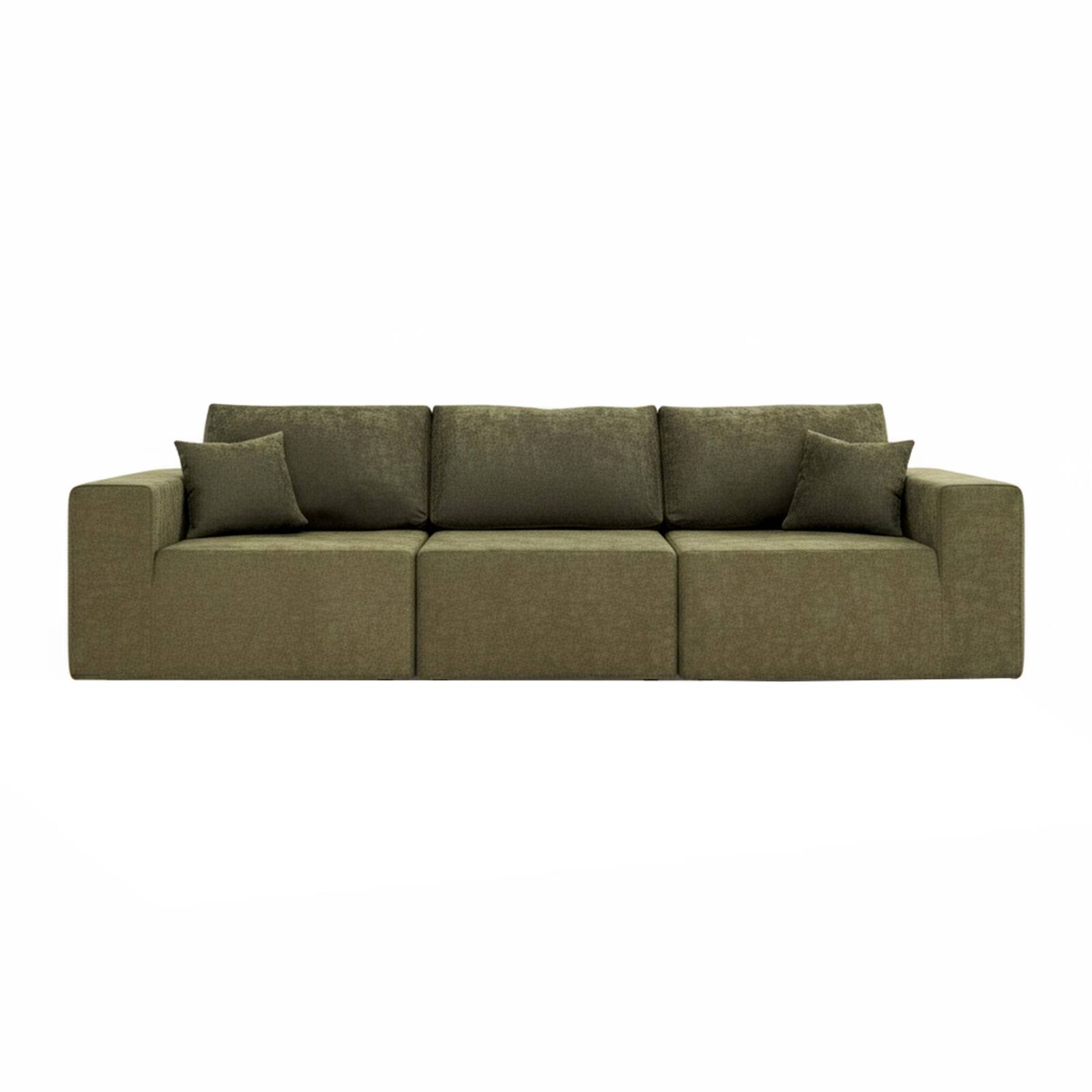 Sofa 3-Sitzer aus Stoff mit Kissen
