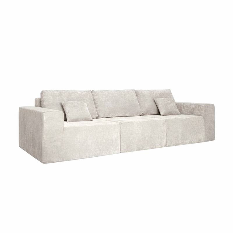 Sofa 3-Sitzer aus Stoff mit Kissen
