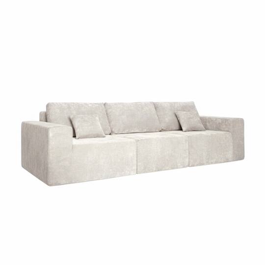 Sofa 3-Sitzer aus Stoff mit Kissen