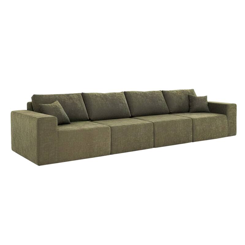 Sofa 4-Sitzer aus Stoff mit Kissen