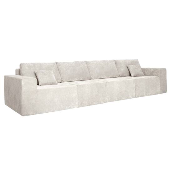 Sofa 4-Sitzer aus Stoff mit Kissen