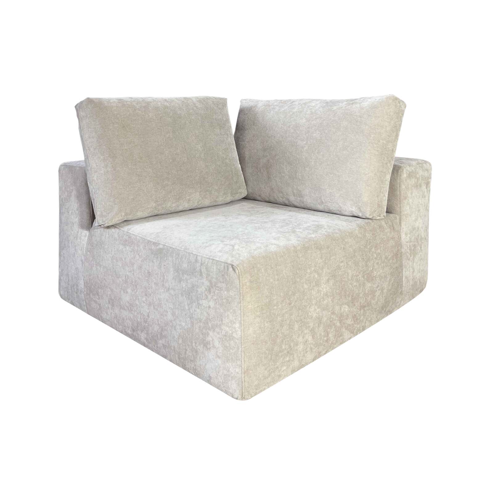 Ecksofa 5-Sitzer aus Stoff mit Chaiselongue und Kissen