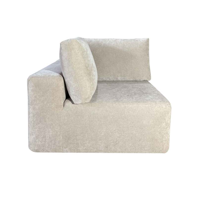 Ecksofa 5-Sitzer aus Stoff mit Chaiselongue und Kissen (3/9)