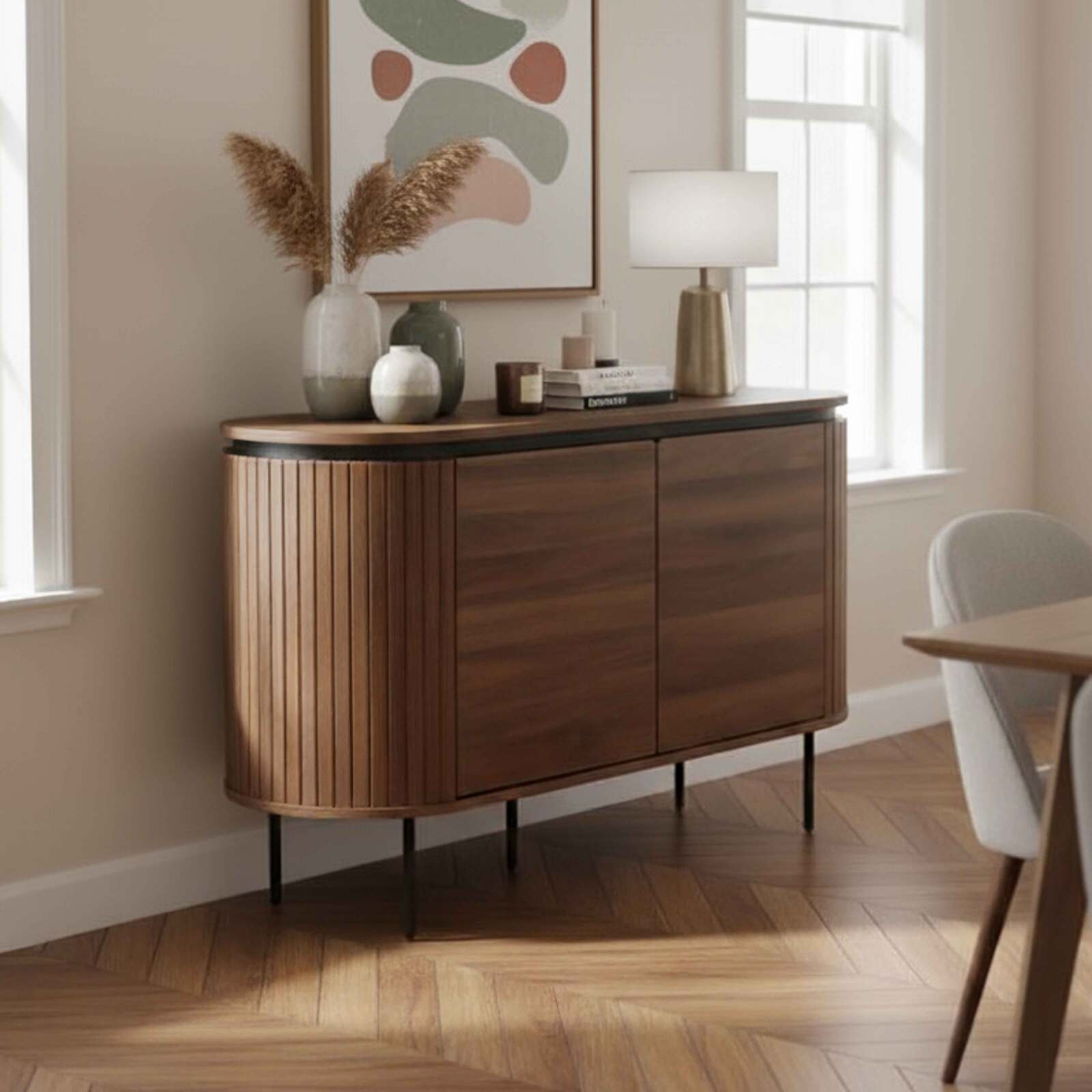 Sideboard in Holzoptik, 2 Türen, 120 cm