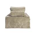 Modulares Sofa 2-Sitzer aus Stoff mit Kissen