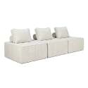 Modulares Sofa 3-Sitzer aus Stoff mit Kissen