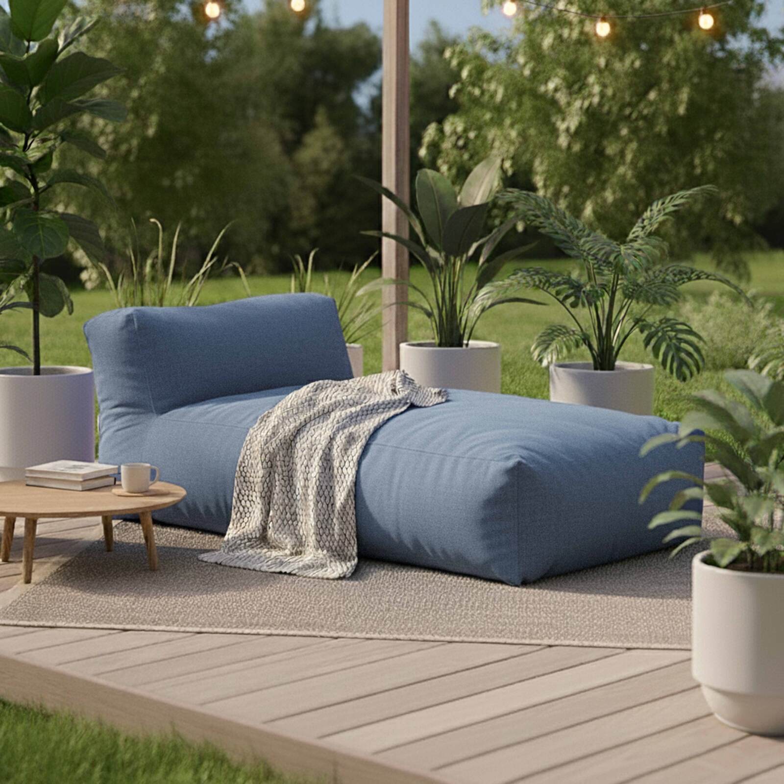 Chaiselongue für modulare Gartenmöbel