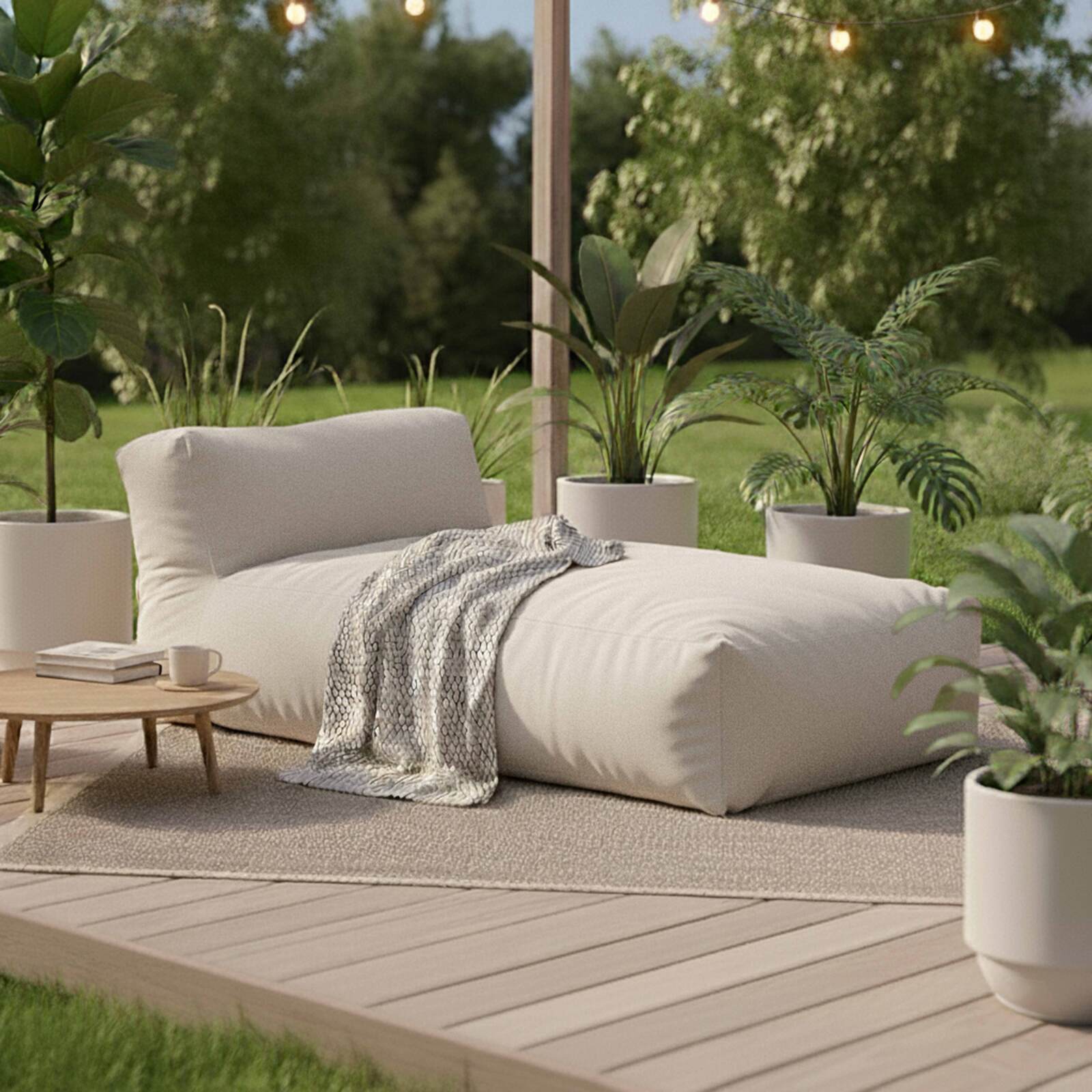 Chaiselongue für modulare Gartenmöbel