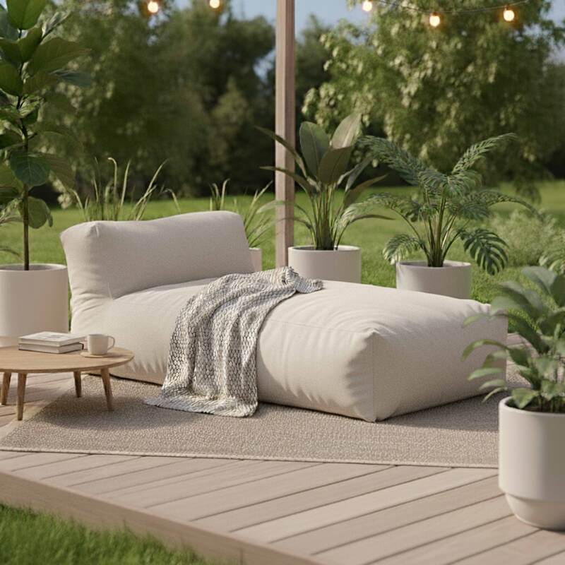 Chaiselongue für modulare Gartenmöbel