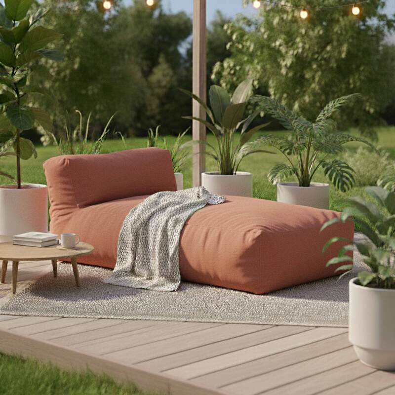 Chaiselongue für modulare Gartenmöbel