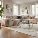 Modulares Ecksofa 5-Sitzer aus Stoff mit Kissen