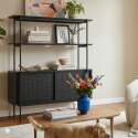 Sideboard aus Holzfurnier mit Regalen