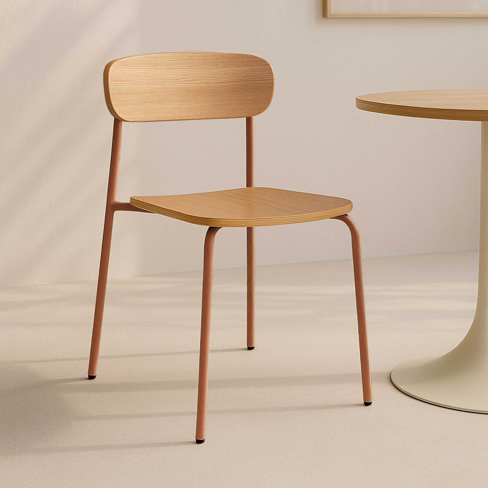 Stühle aus Holz und Metall - 2er-Set