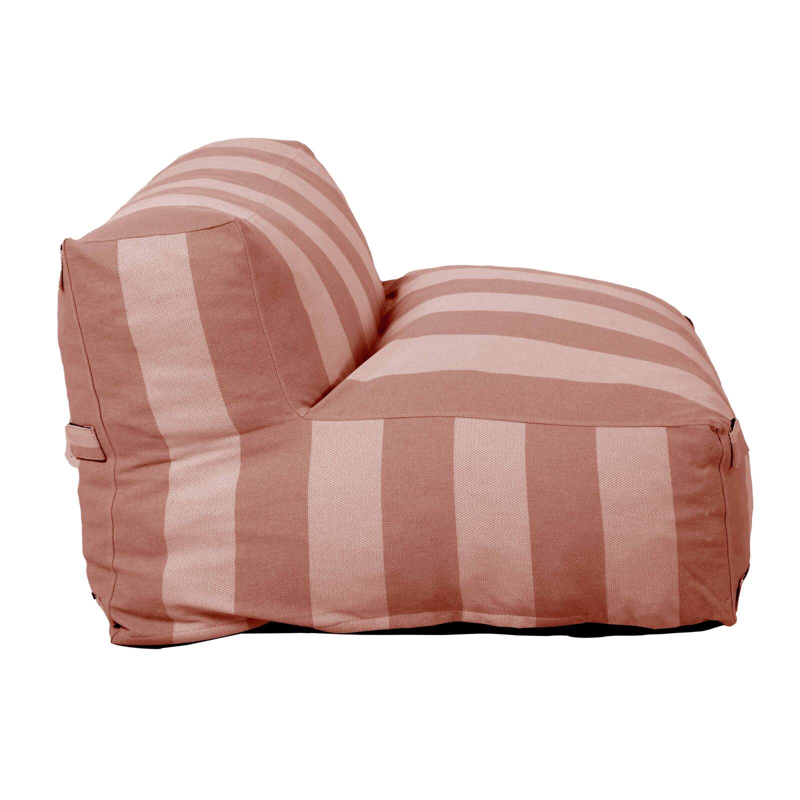 Sessel im gestreiften Design für ein modulares Outdoor-Sofa