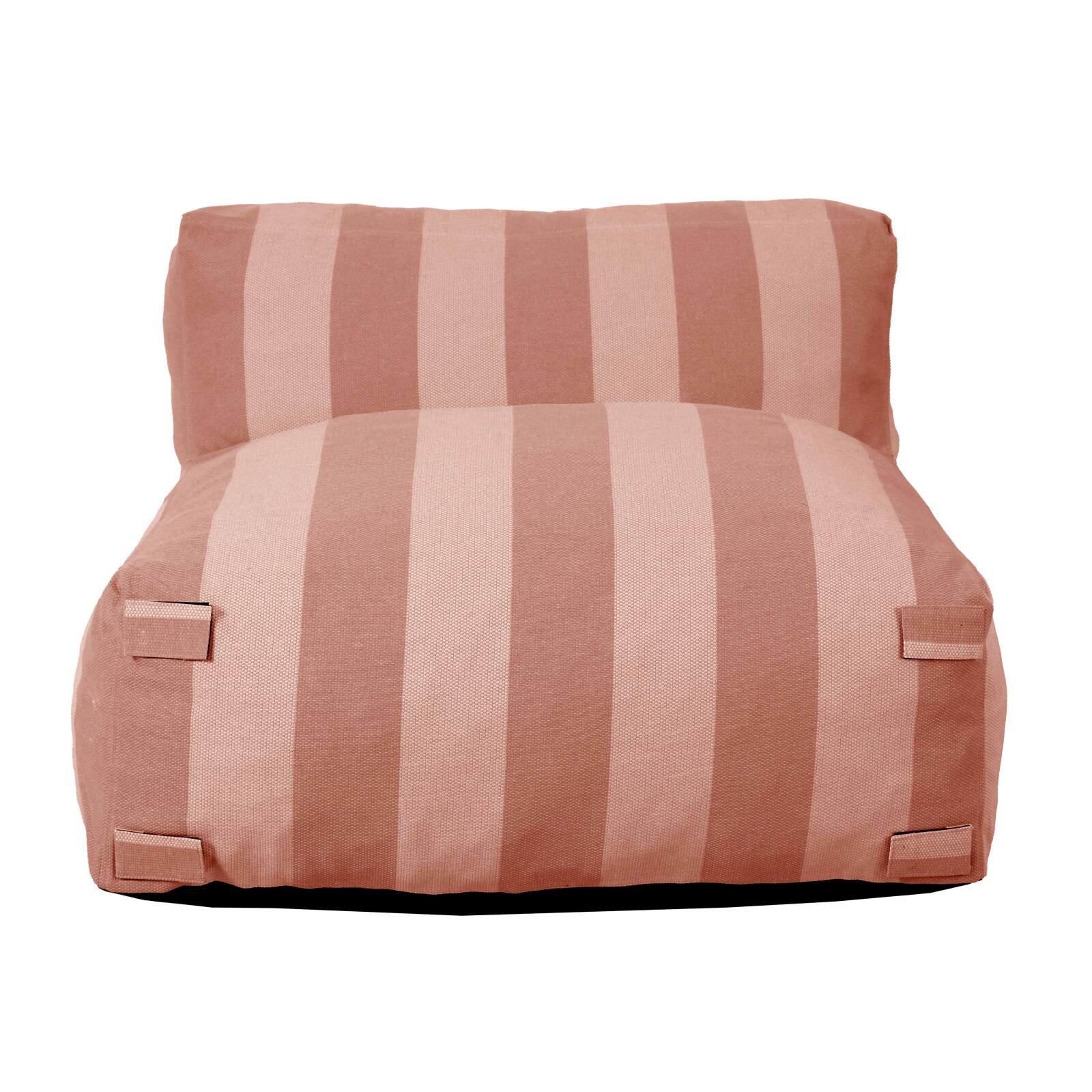 Sessel im gestreiften Design für ein modulares Outdoor-Sofa