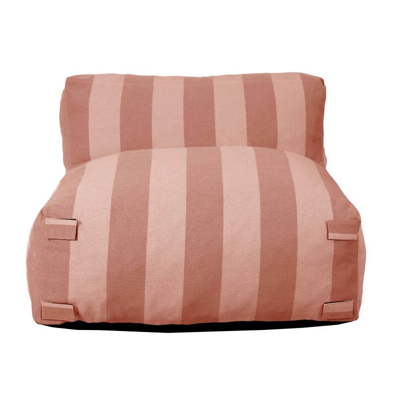 Sessel im gestreiften Design für ein modulares Outdoor-Sofa