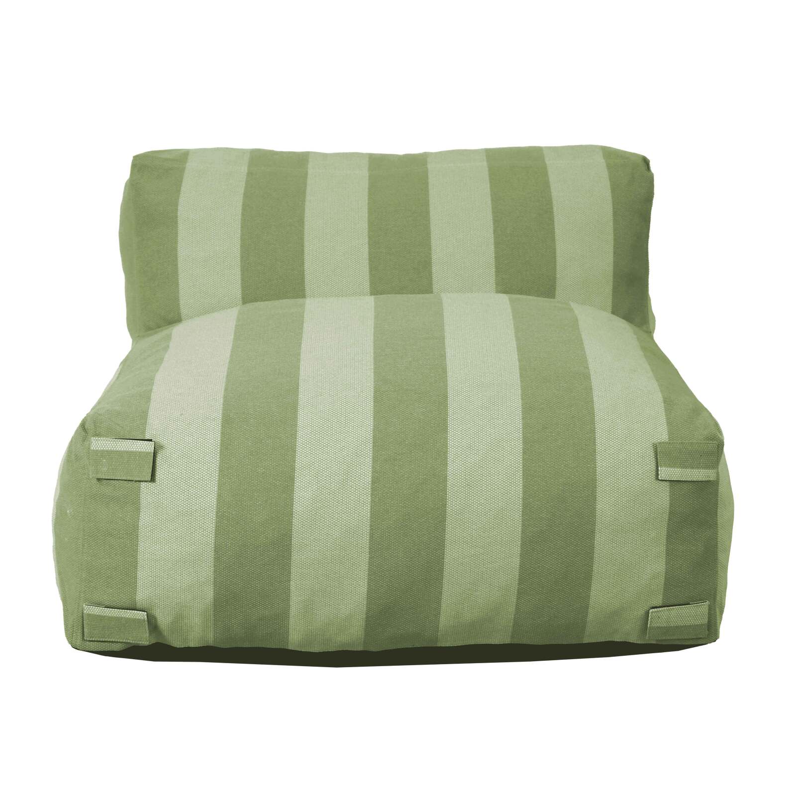 Sessel im gestreiften Design für ein modulares Outdoor-Sofa