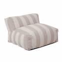 Sessel im gestreiften Design für ein modulares Outdoor-Sofa