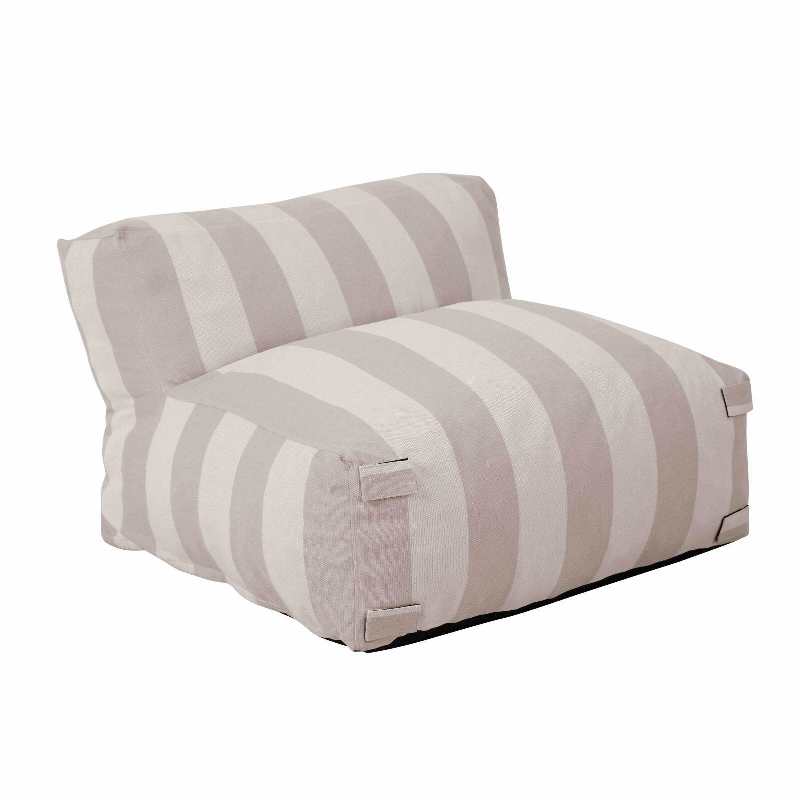 Sessel im gestreiften Design für ein modulares Outdoor-Sofa
