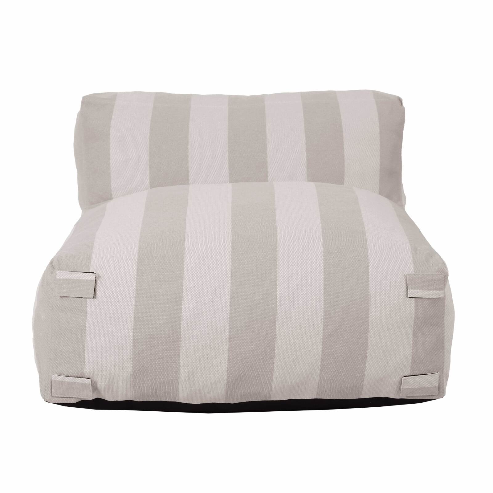 Sessel im gestreiften Design für ein modulares Outdoor-Sofa