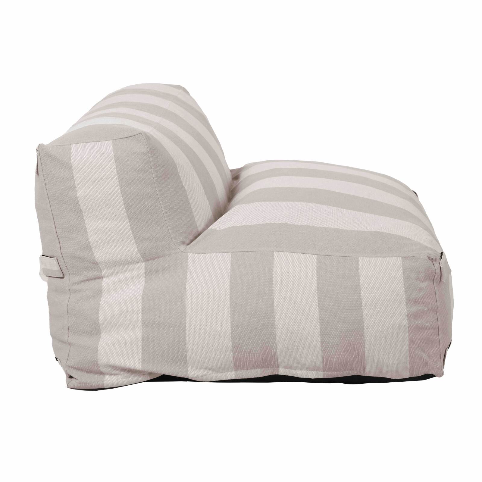Sessel im gestreiften Design für ein modulares Outdoor-Sofa