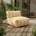 Sessel im gestreiften Design für ein modulares Outdoor-Sofa