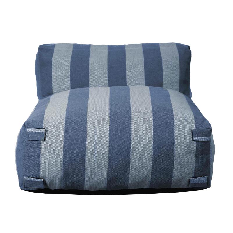 Sessel im gestreiften Design für ein modulares Outdoor-Sofa (3/6)