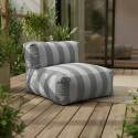 Sessel im gestreiften Design für ein modulares Outdoor-Sofa