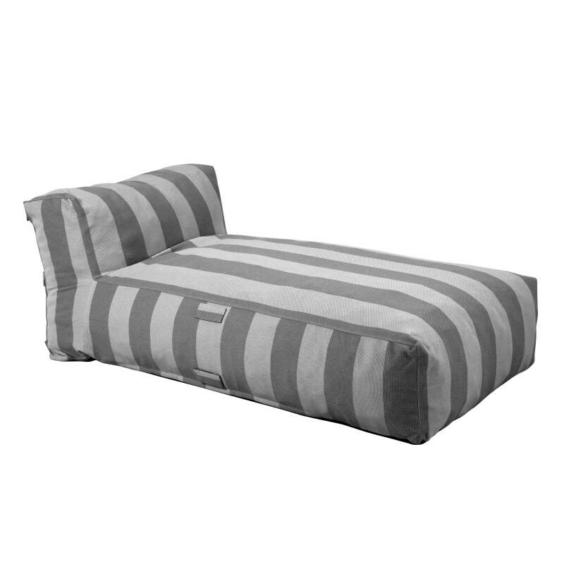 Chaiselongue im gestreiften Design für ein modulares Outdoor-Sofa