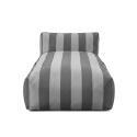 Chaiselongue im gestreiften Design für ein modulares Outdoor-Sofa